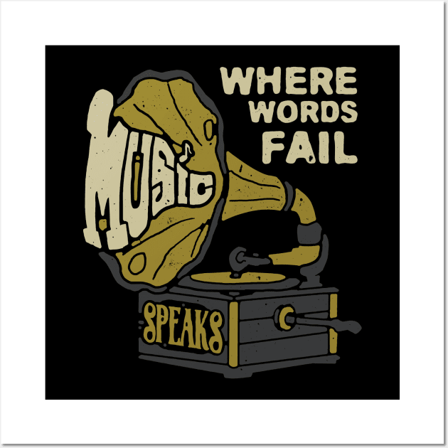 Where word fail music speaks Wall Art by Mako Design 